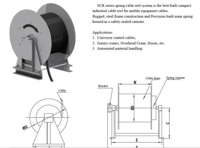 산업 급료 봄 이동할 수 있는 장비 케이블을 위한 자동 케이블 권선 체계 1