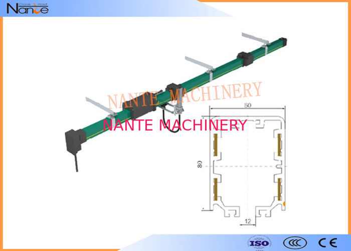 Green 4 Poles Plastic Conductor Rail System Max Voltage 600 CE