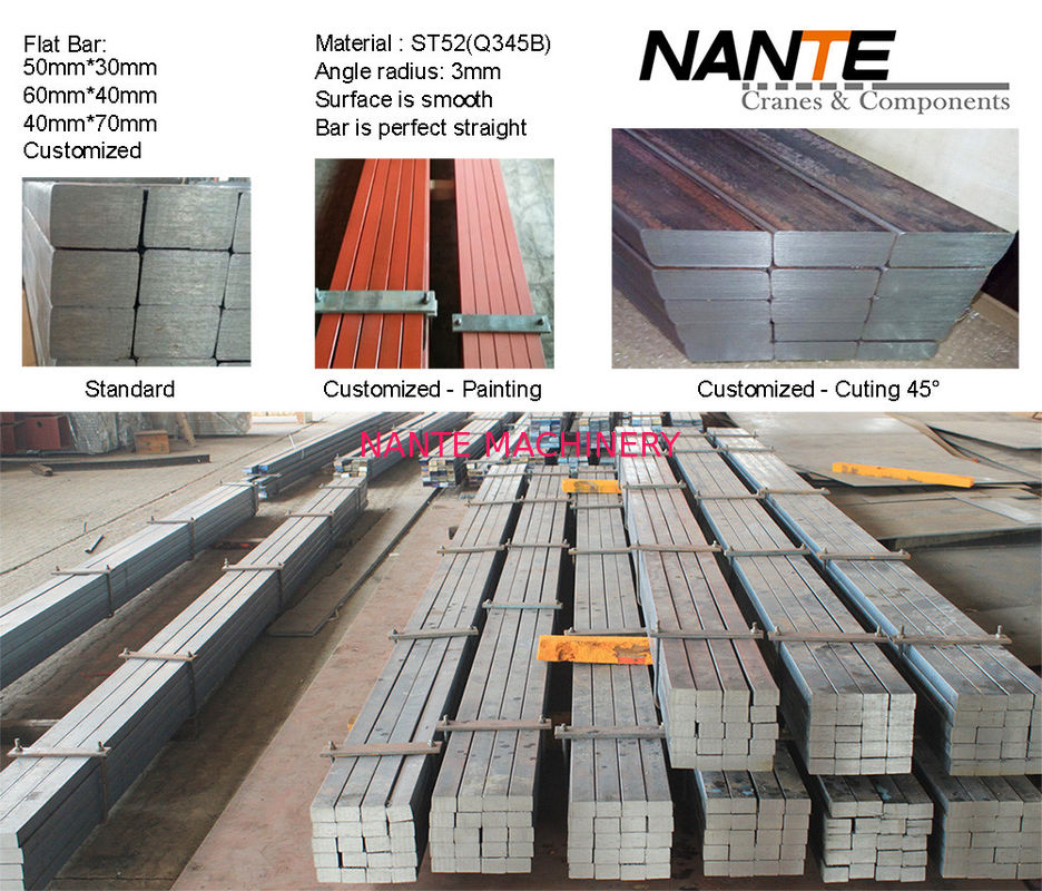 Long Traveling Steel Crane Rail Hot Rolled Flat Bar 50*30 Can Be Customized